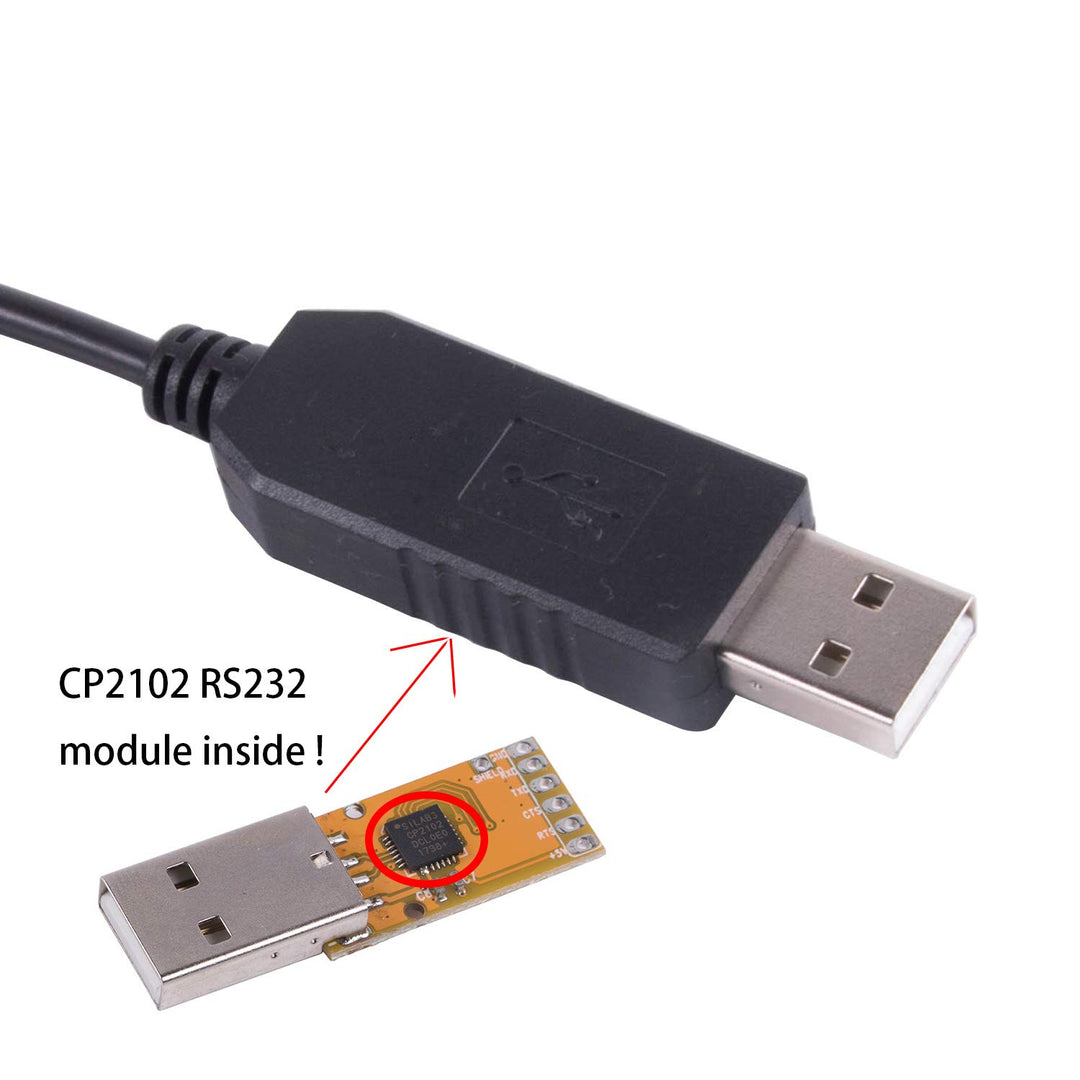 Meade LX200 GPS AUTOSTAR II Telescope Control Cable CP2102 Chip PC RS232 Serial RJ12 6P6C Upgrade Console Cable (Length:10feet/300cm)