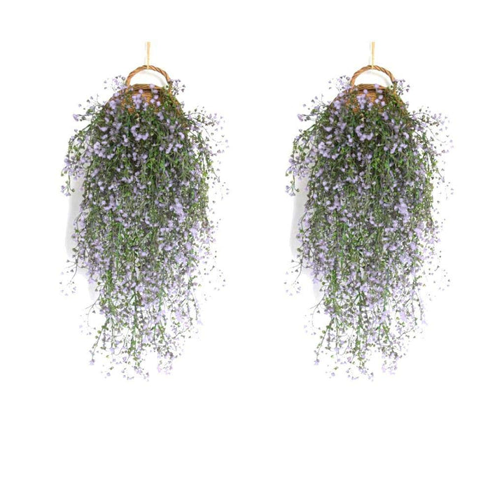 2 Pcs Fake Artificial Vines Flower Wall Hanging Faux Rattan Plant Flower Home Decor for Wall Indoor Outdoor Hanging Baskets Wedding Garland Decor, Yellow