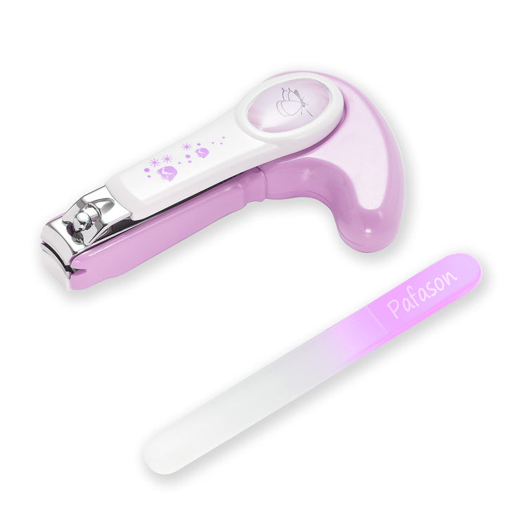 Baby Nail Clipper with Nail Catcher and Nail File (Violet)