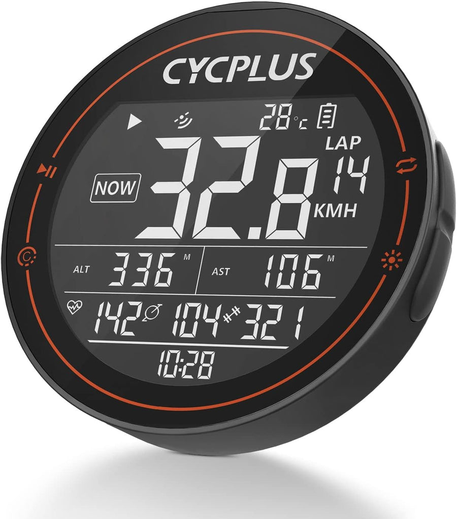 GPS Bike Computer, Wireless Cycling Computer, ANT+ Bluetooth Bicycle Computer Mini Speedometer Odometer Waterproof MTB Tracker, Rechargeable with 2.5 Inch Screen for Bikers Outdoor Cycling