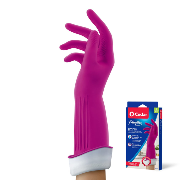 Playtex Living Reuseable Rubber Cleaning Gloves (Large,
