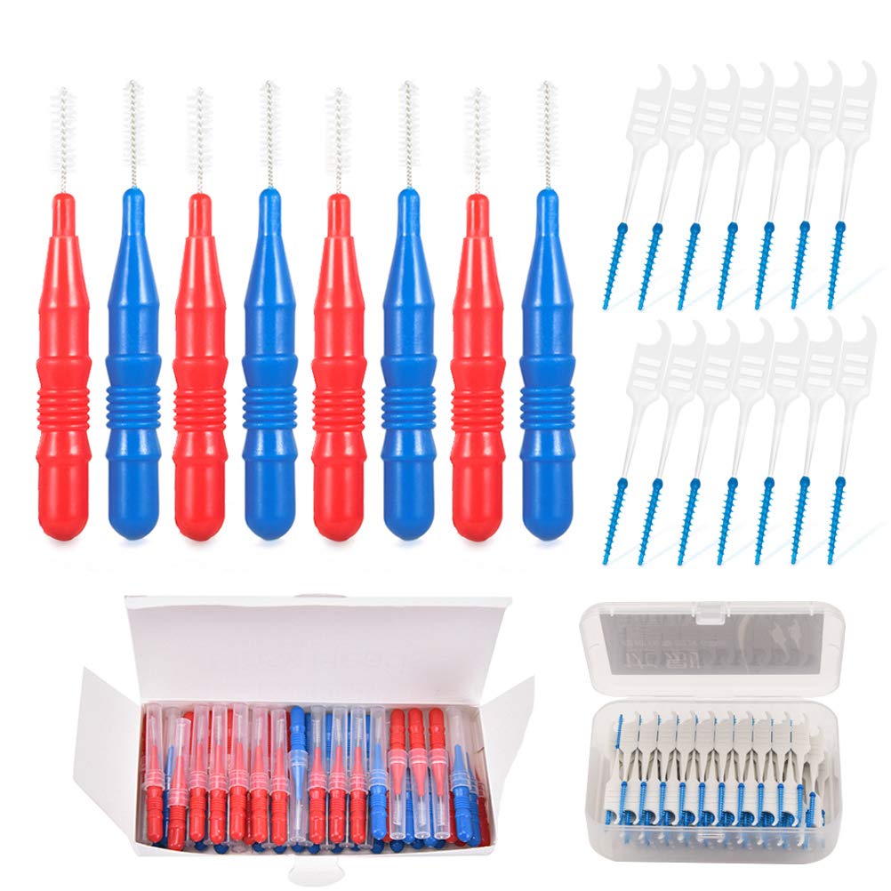 250pcs Interdental Brush Dental Floss Silicone Toothpicks Soft-Dental Floss Teeth Stick Double-Ended Toothpick