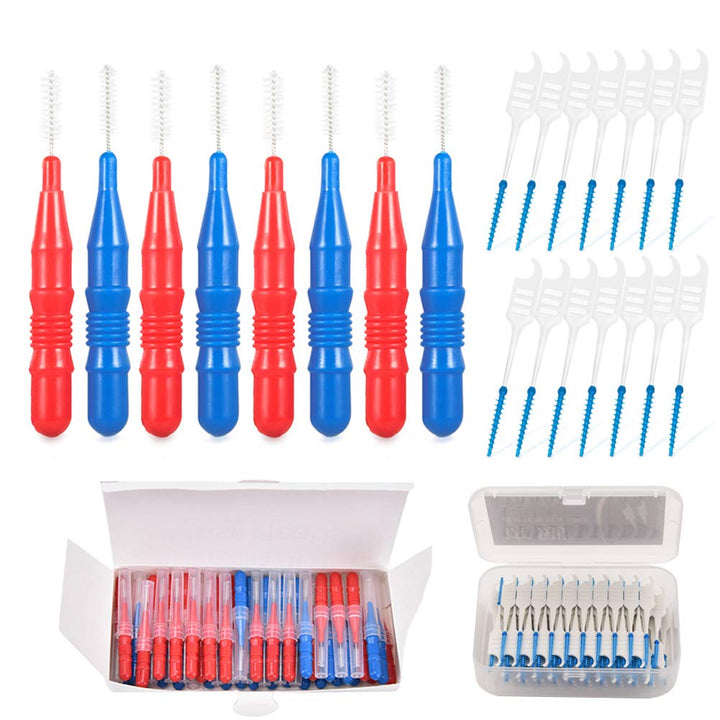 250pcs Interdental Brush Dental Floss Silicone Toothpicks Soft-Dental Floss Teeth Stick Double-Ended Toothpick