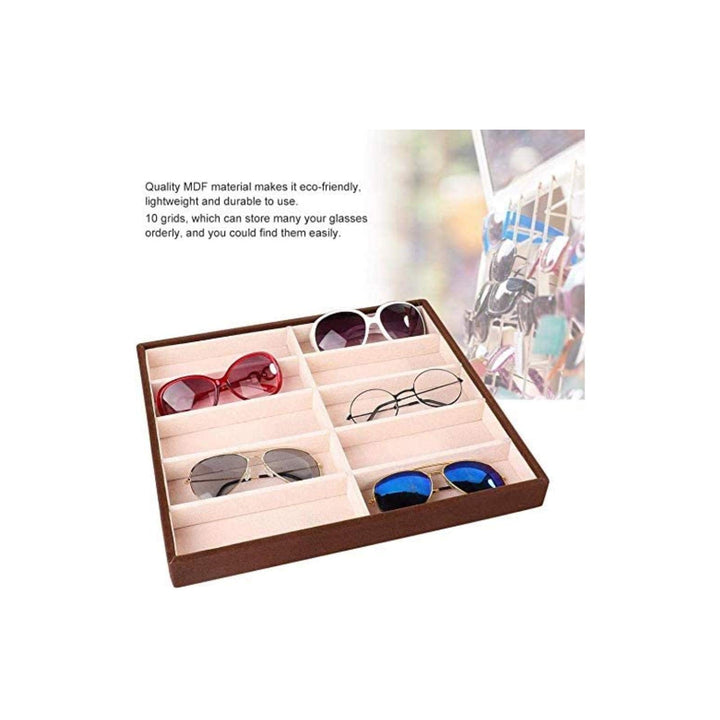 10 Grids Sunglass Box, Modern Glasses Organizer Eyeglass Display Storage Cases, Compartment Eyewear Storage Box Christmas, Valentine&#39;s Day, Mother&#39;s Day, Birthday Gifts for Her