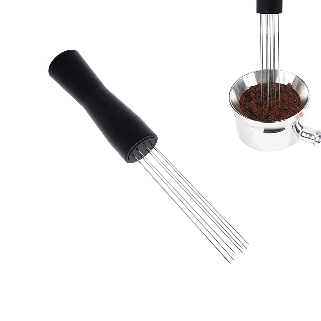Espresso Coffee Stirrer, Coffee Stirring Tamper Stainless steel Needle Type Distribution WDT Tool Coffee Distributor (black), 5.7x0.85x0.85 inch