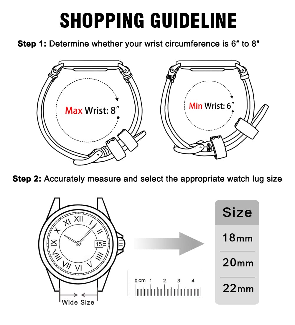 22mm Classic Genuine Leather Watch Bands Quick Release Vintage Leather Watch Straps Compatible with Fossil Watch for Men, Valentine&#39;s day gifts for him or her