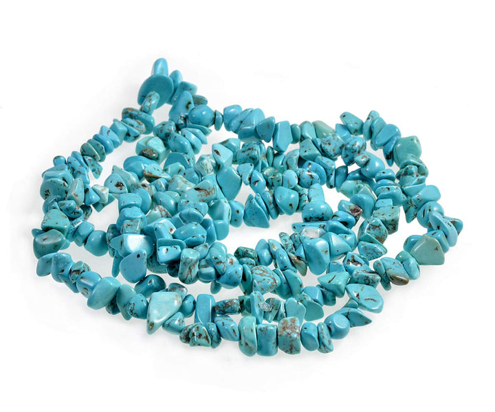 Natural Chips Nuggets 5-10mm Freeform Tumbled Irregular Gemstone Beads 34 (Blue Turquoise)
