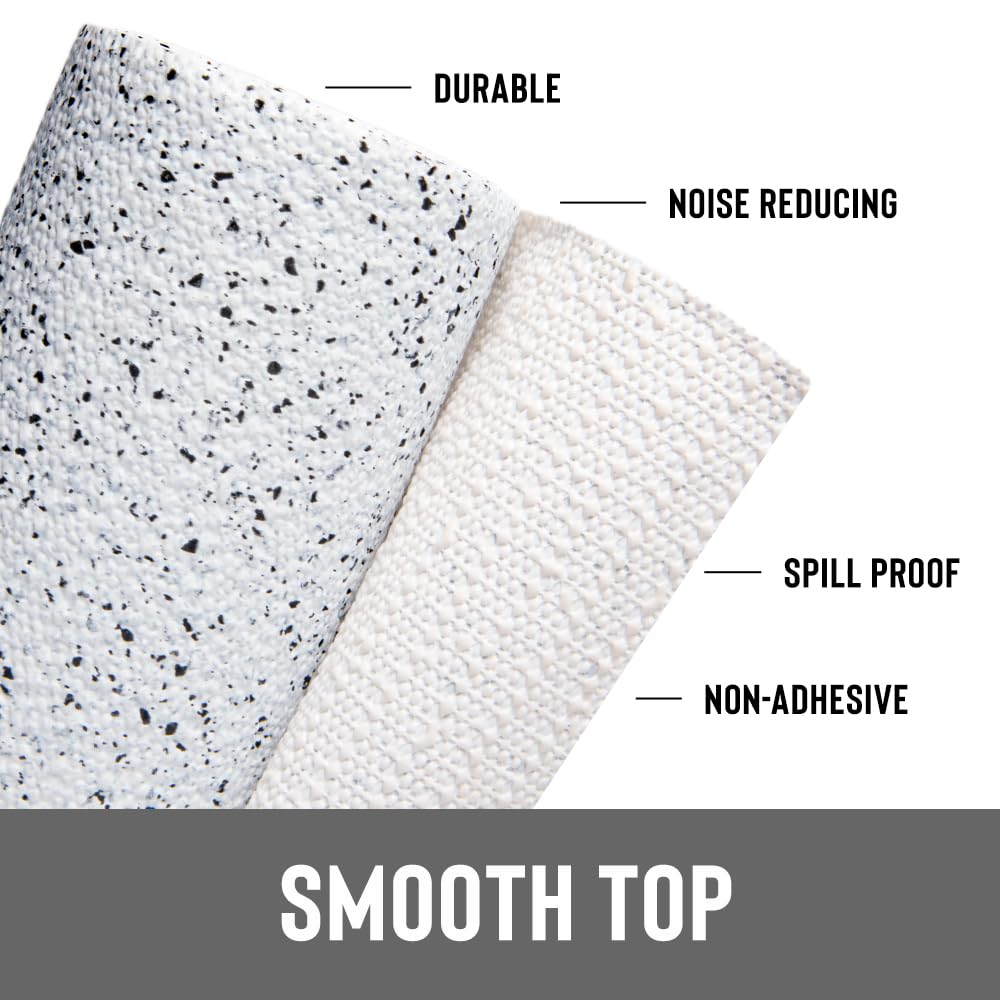 Brand Grip Prints Non-Adhesive Non-Slip Counter Top, Drawer/Shelf Liner, 12 x 20&#39;, Granite Black and White