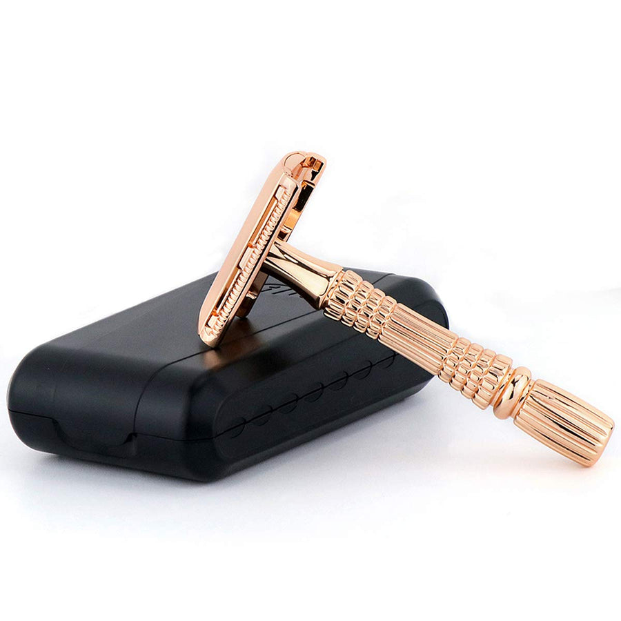 Classic Barber Double Edge Blade Shaving Safety Razor Shaver Knife Personal Beard Care Golden Color
