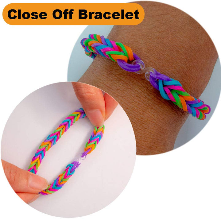 S Clips Connectors Rubber Connectors Refills for Loom Rubber Band for DIY Bracelet Making Refill Kit (300 pcs, Clean)