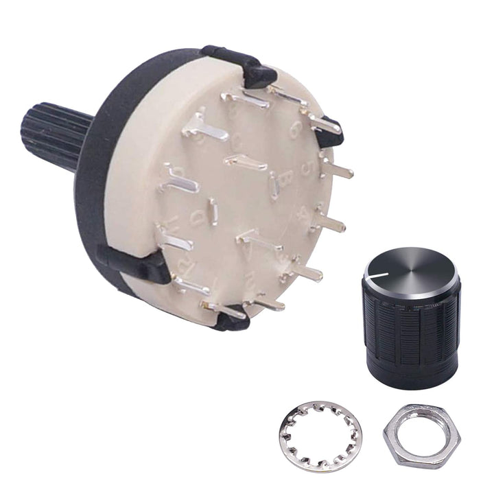 Taiss 3pcs Rotary Switch RS26 2P12T Band Switch Band Ch