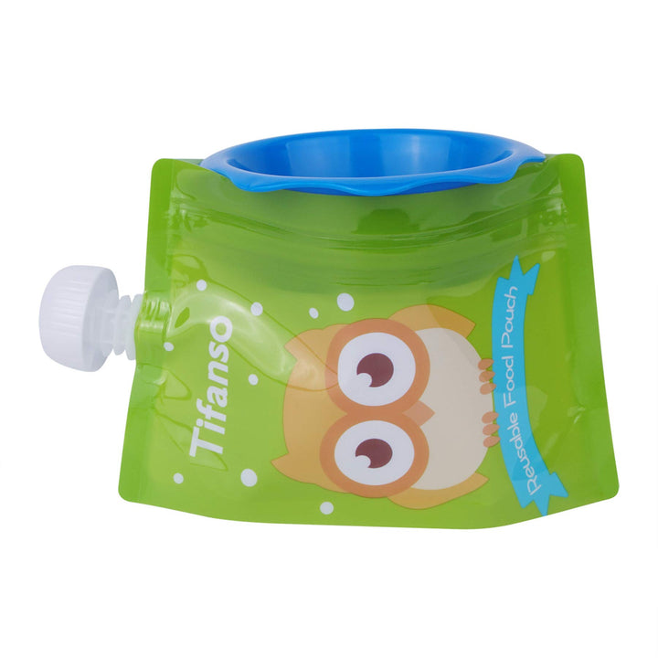 12 Pack 7 oz Reusable Baby Food Pouches - Reusable Pouches for Baby Food - Refillable Squeeze Pouches for Homemade Organic Toddler Kids Food, Washable Freezer Safe
