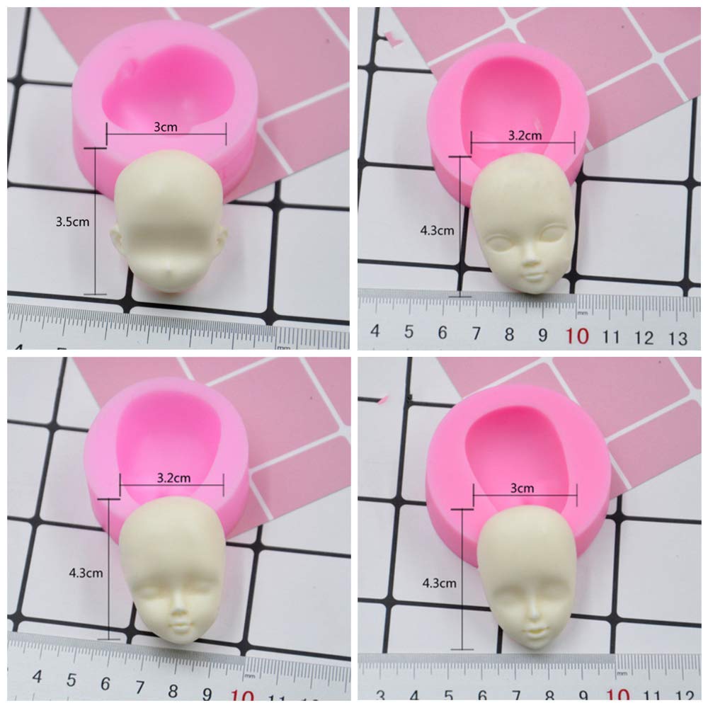 8Pcs/Set 3D Baby Face Soft Clay Mold Tools Doll Faces S