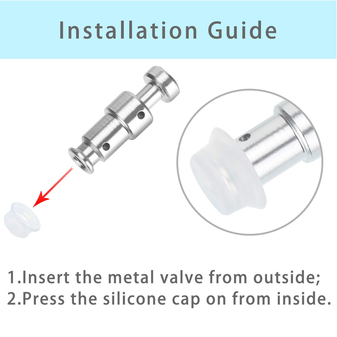 Replacement Float Valve Compatible with Instant Pot Duo 3, 5, 6 Qt, Duo Plus 3, 6 Qt, Ultra 3, 6, 8 Qt, Lux 3 Qt - 4 Float Valves with 12 Silicone Caps