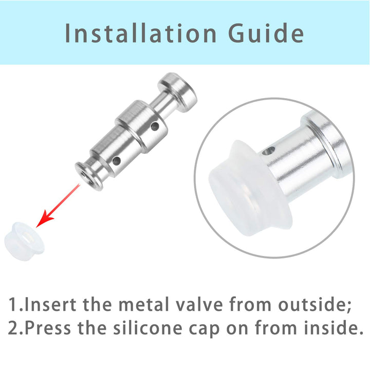 Replacement Float Valve Compatible with Instant Pot Duo 3, 5, 6 Qt, Duo Plus 3, 6 Qt, Ultra 3, 6, 8 Qt, Lux 3 Qt - 4 Float Valves with 12 Silicone Caps