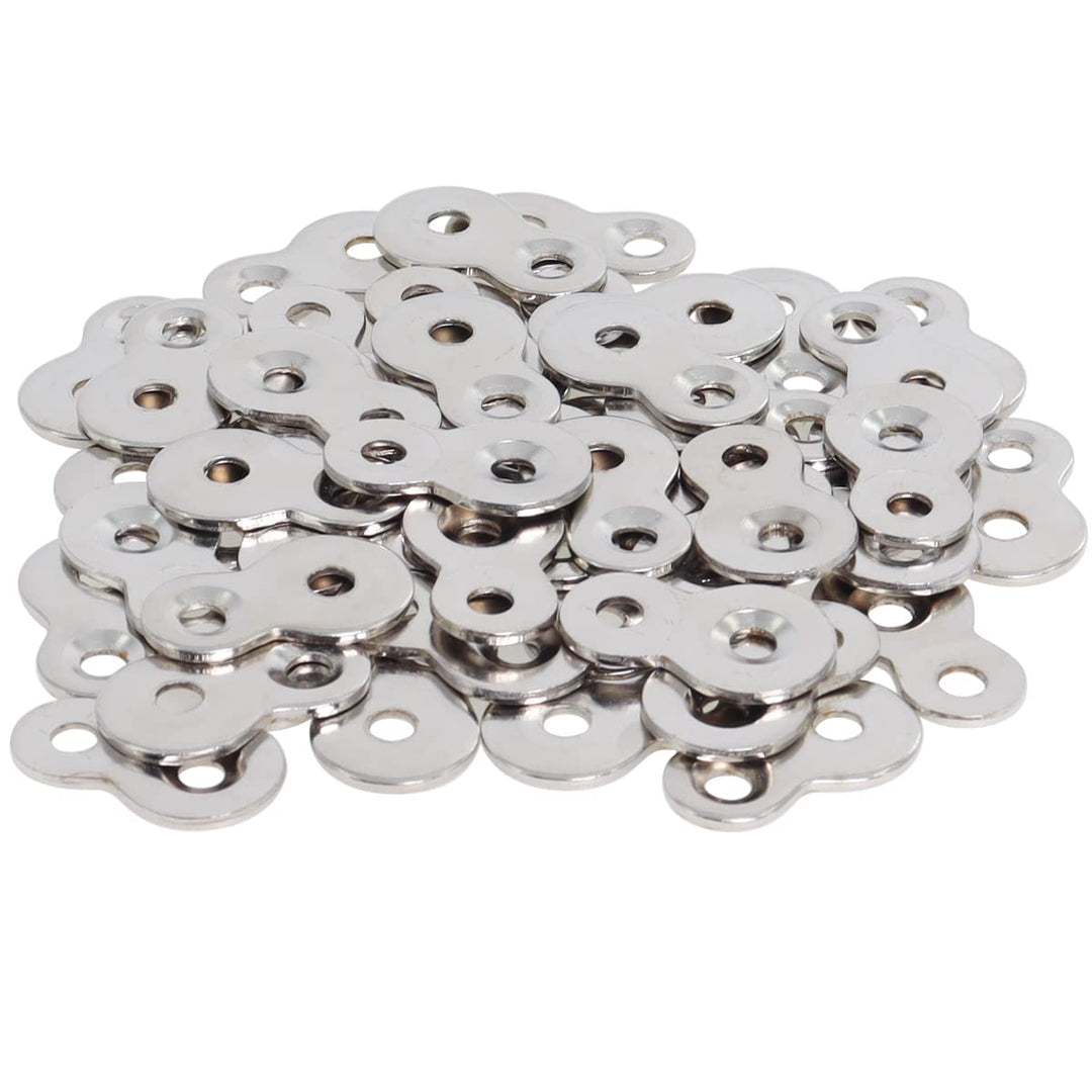 (Pack of 30) Desktop Fasteners Figure 8 Heavy Duty 12 Gauge Steel Table Top Connector Desk Top Hold Down Fasteners Clip by Podoy