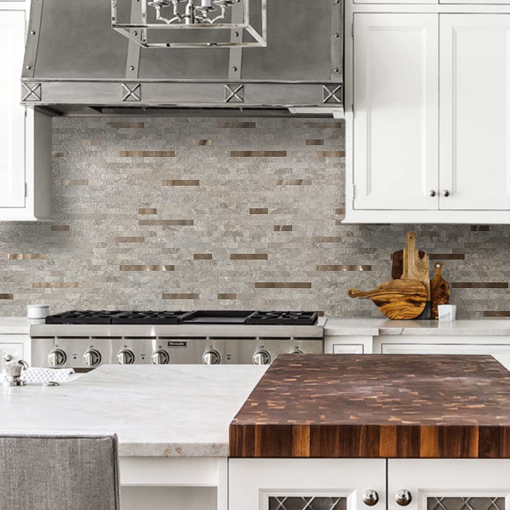 DICOFUN 10-Sheet Peel and Stick Backsplash Wall Tile, P