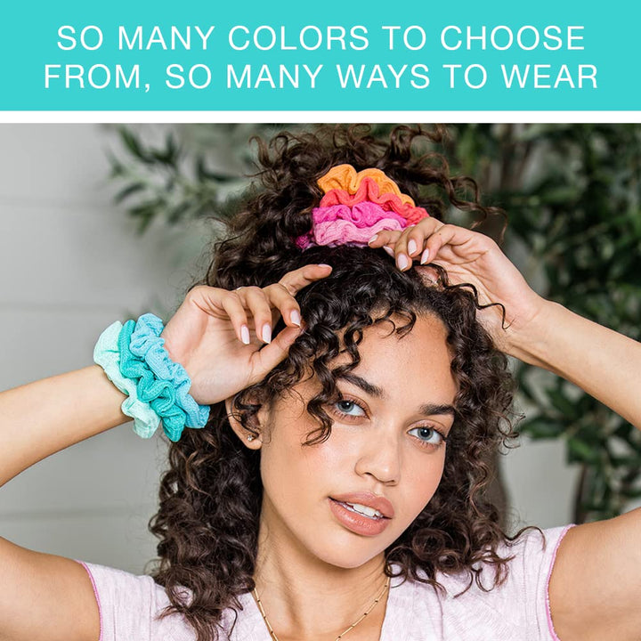 ScunciThe Original Super Comfy &amp; stretch waffle knit scrunchie Pack, assorted 36Count Great for All Hair Textures - True Comfort &amp; Fashion. U Got This!