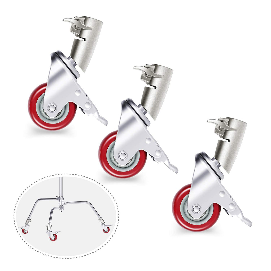 Neewer 3 Packs Professional Swivel Caster Wheels Set wi