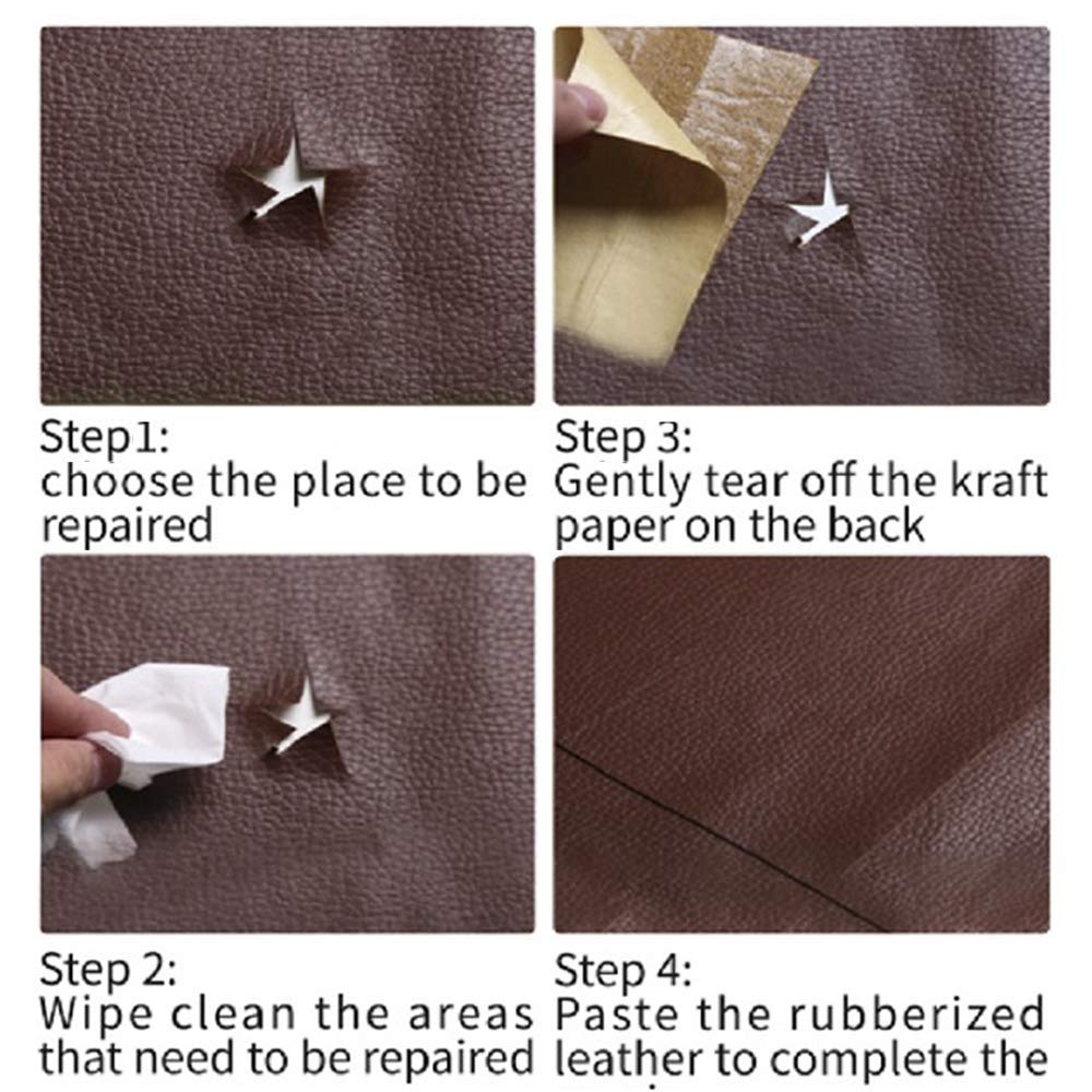 Leather Repair Tape Patch kit Retro Red Heavy Duty,4 x 60 inch Self Adhesive Patch for Couch,Sofa, Car Seat,Handbag,Furniture,Drivers Seat,Jacket,Computer Chair First Aid Vinyl Repair kit