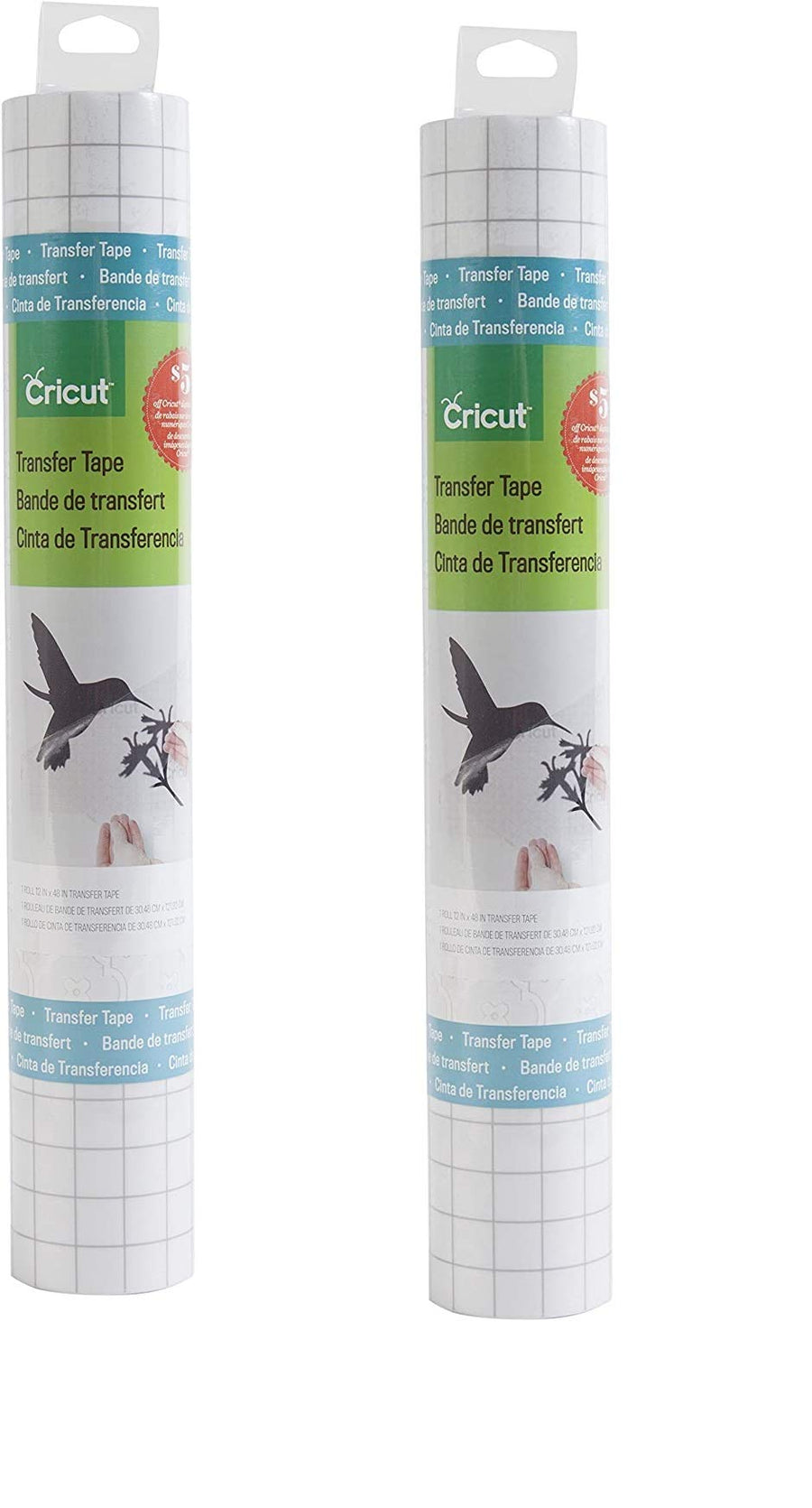 Vinyl Transfer Tape, 12X4, Standard Grip(2 Pack)