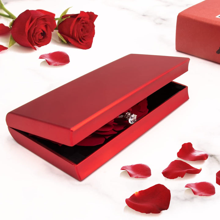 Engagement Ring Box,Ring Rose Box Surprise Jewelry Stor