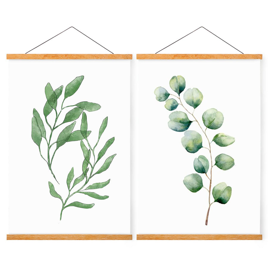 WITCOLOR 2 Pack Poster Hanger Frame, Teak Style 22inch 