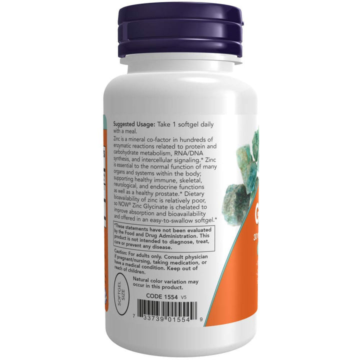 Now Supplements, Zinc Glycinate with 250 mg Pumpkin See