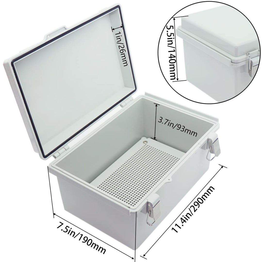 Otdorpatio Junction Box, Hinged Cover Stainless Steel L