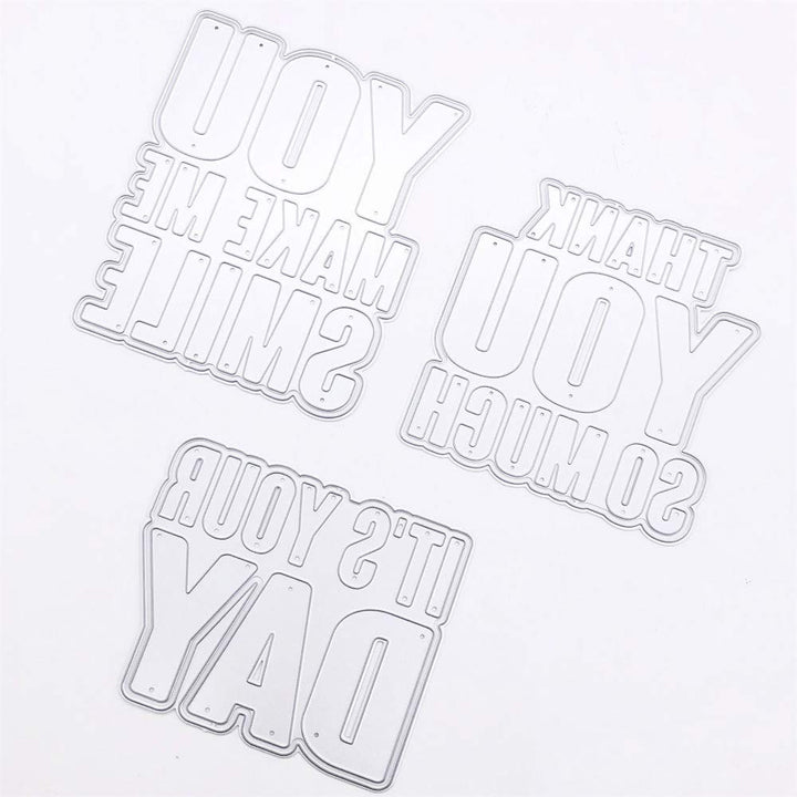 KSCRAFT Large Words Metal Cutting Dies Stencils for DIY