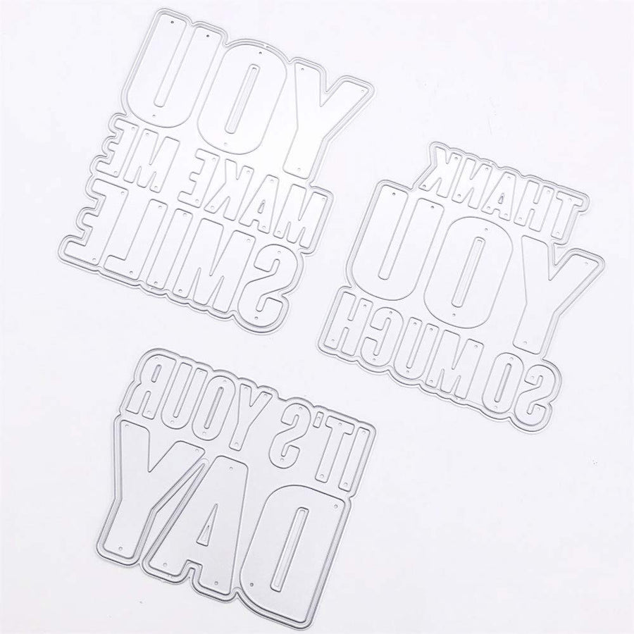 KSCRAFT Large Words Metal Cutting Dies Stencils for DIY
