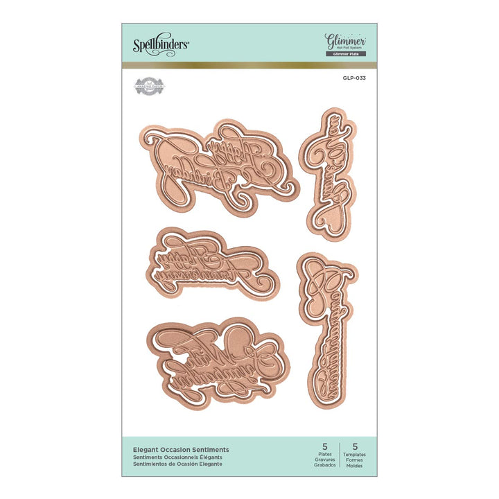 Elegant Occasion Sentiments by Becca Feeken Glimmer Hot Foil Plate, Metal