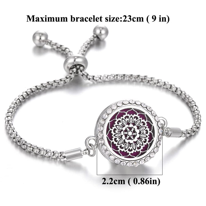 JEAN SMILE Essential Oil Diffuser Bracelet Aromatherapy Locket Scent Bracelet Adjustable Bracelet Styles Set with 10 Refill Pads,Pads Send a Beautiful Gift Box