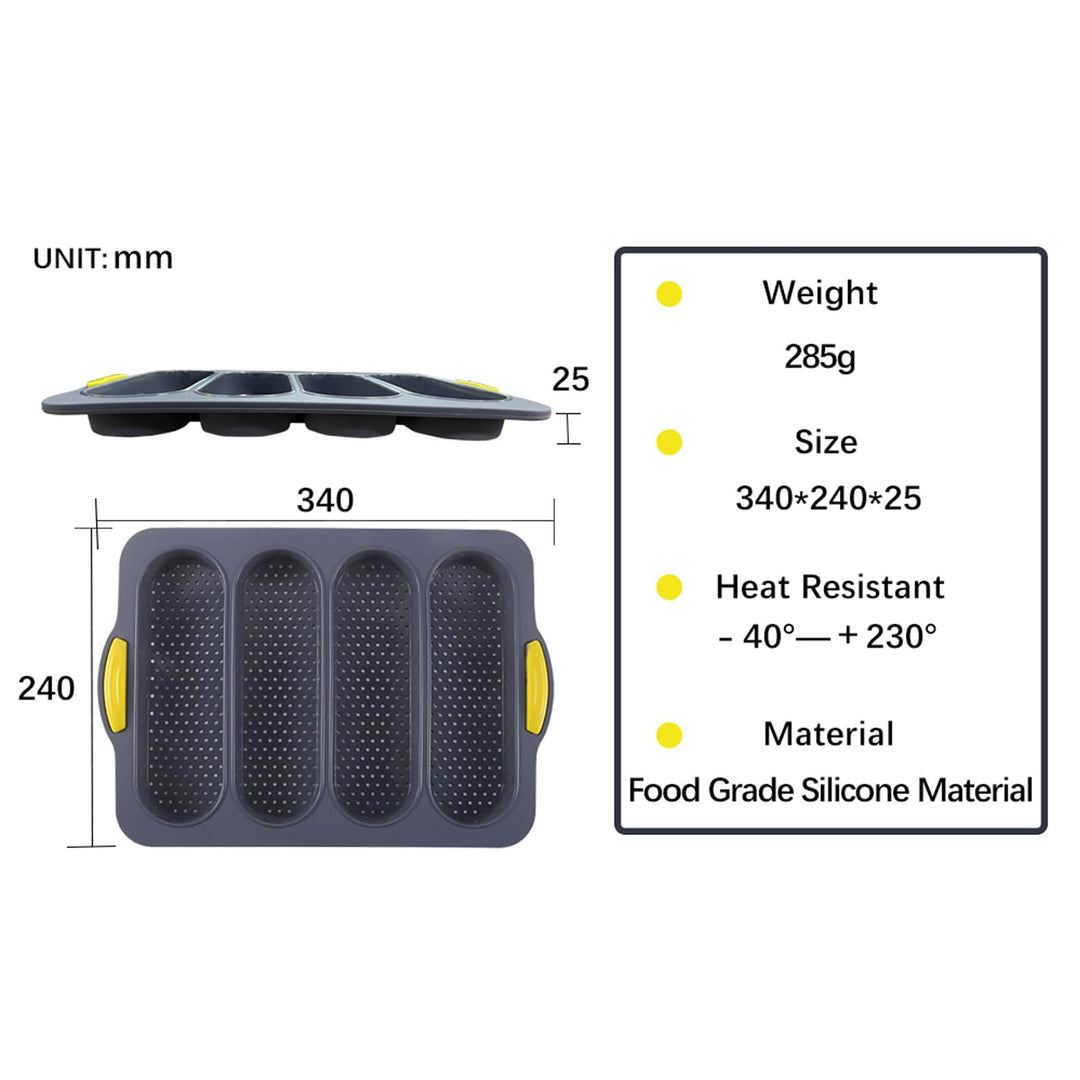 Silicone Bread Loaf Pan, Non-stick &amp; Heat-resistance French Bread Baking Pan, Bread Pans for Homemade Bread, Bread Mold for Baking, Silicone Baking Mold, Sandwich Bread Loaf Pan