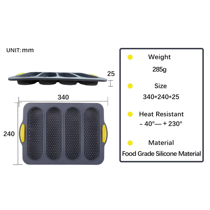 Silicone Bread Loaf Pan, Non-stick &amp; Heat-resistance French Bread Baking Pan, Bread Pans for Homemade Bread, Bread Mold for Baking, Silicone Baking Mold, Sandwich Bread Loaf Pan