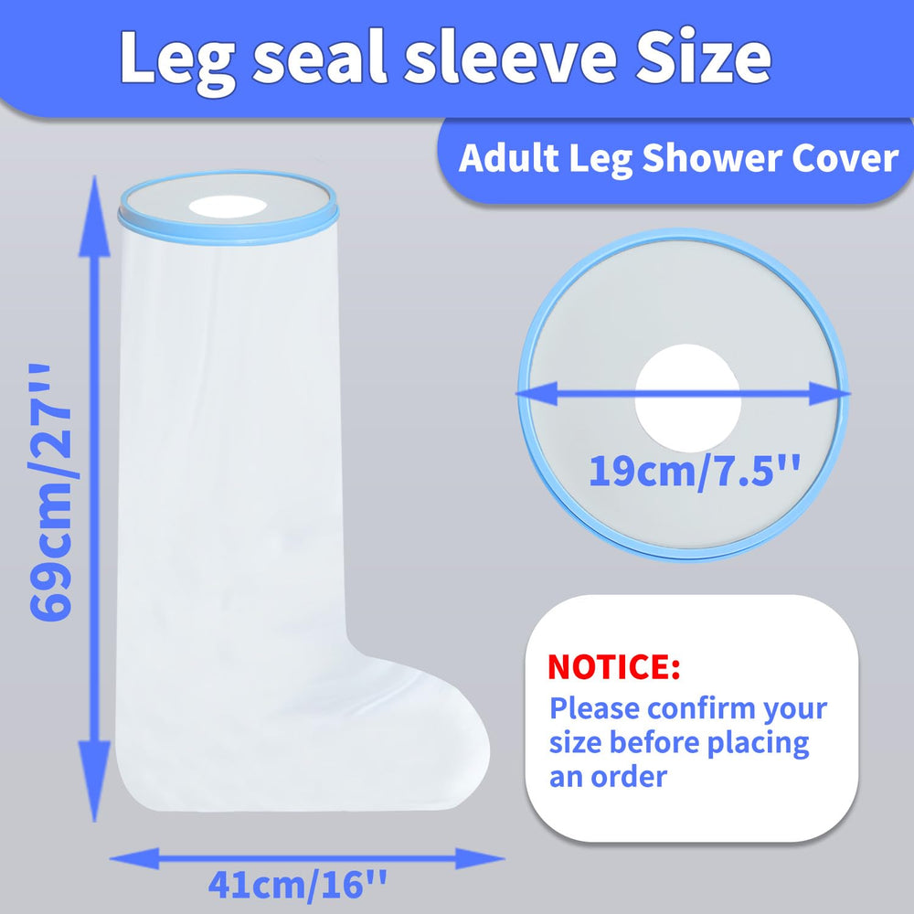 Adult Lower Leg Cast Cover for Shower, Waterproof Showe