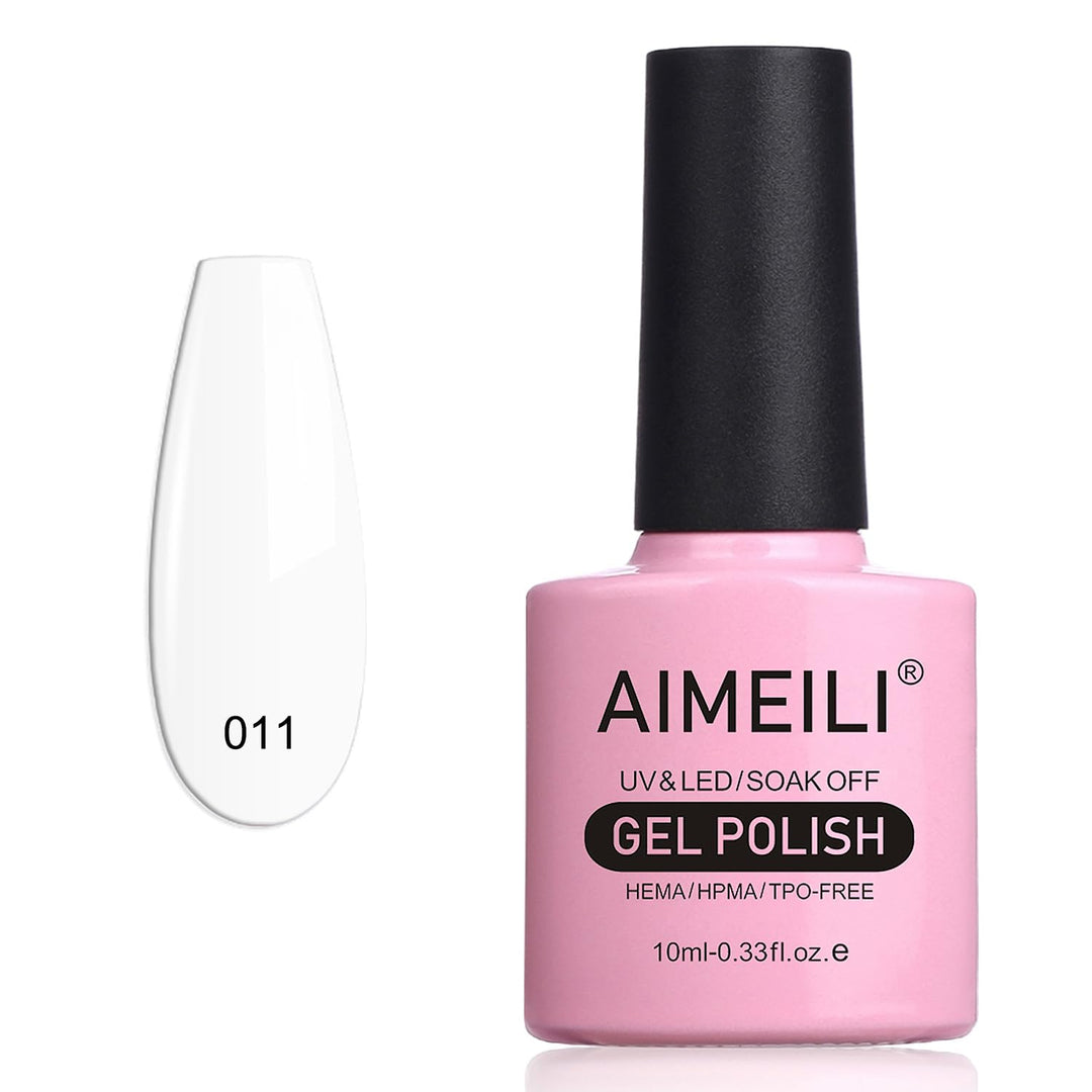 Soak Off U V LED White Gel Nail Polish - Studio White Arctic White (011) 10ml