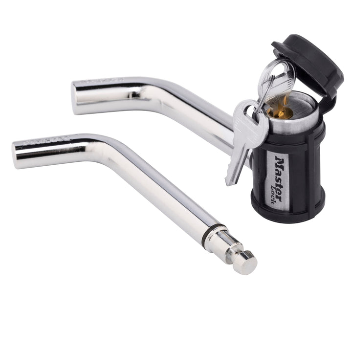 Receiver Lock, 1/2 in. and 5/8 in. Swivel Head, Weather Resistant Trailer Coupler Locking Hitch Pin with Keys for Protecting Trailers, RVs, 2866DAT