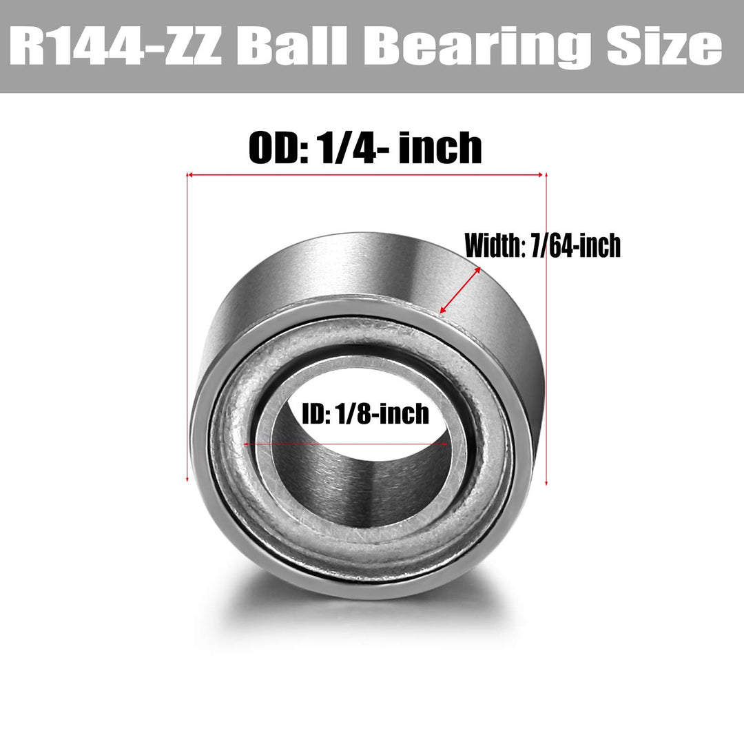 Donepart Bearing, R144-ZZ Bearing, 1/8inchx1/4 inchx7/6
