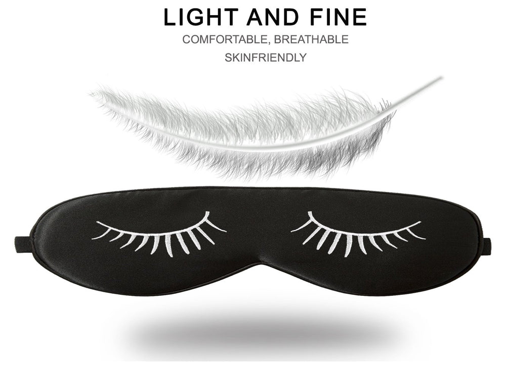 Fitglam Natural Silk Sleep Mask / Eye Mask with Eyelash