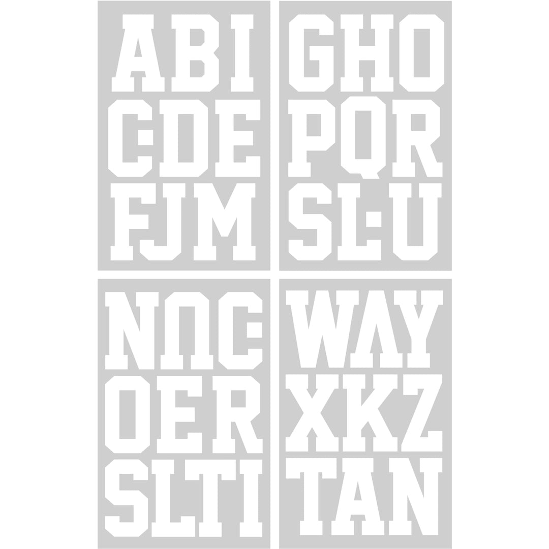S.E.I 40 Pieces Iron-On Letters: 3 Inch Sport White Iro