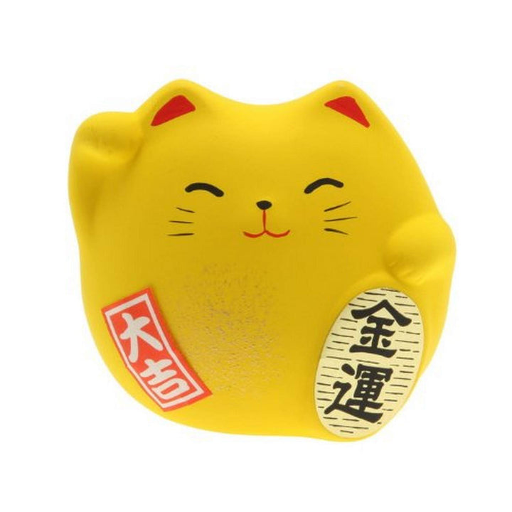 Maneki Neko Charm Kin-un Collectible Figurine, Wealth, Yellow