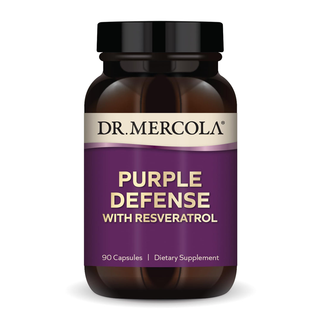 , Purple Defense with Resveratrol, 90 Servings (90 Capsules), Supports Memory and Concentration, Supports Immune System Health, Non GMO, Soy-Free, Gluten Free