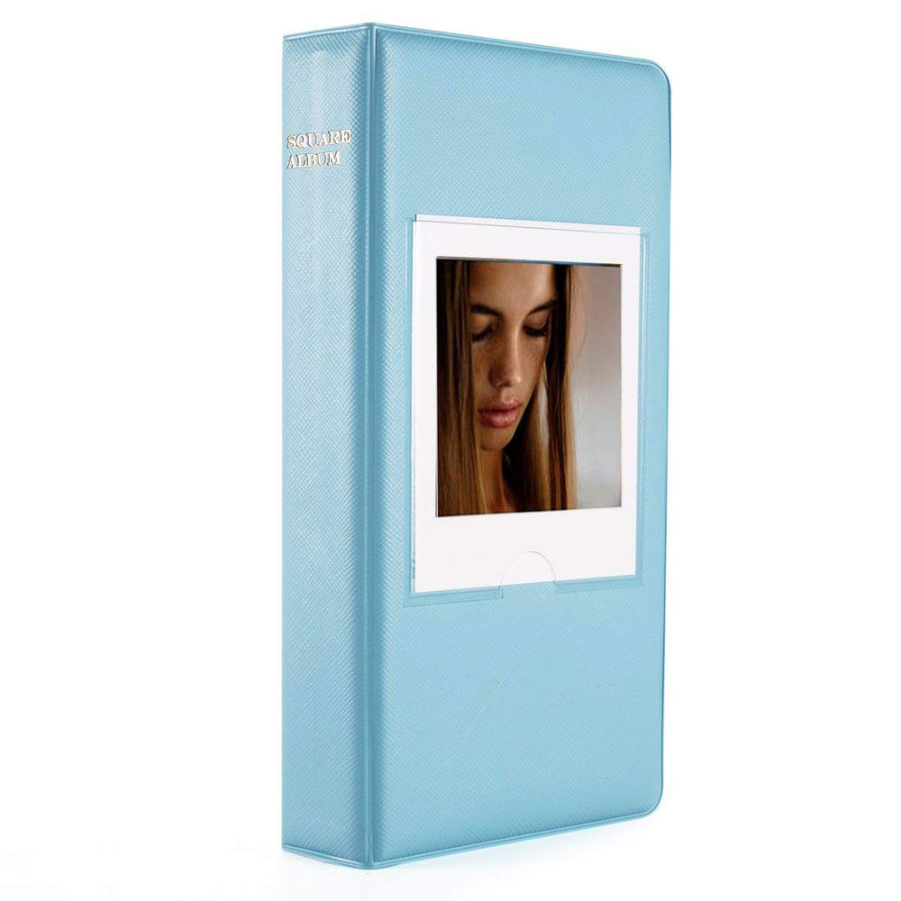 64 Pockets Photo Album Book for Fujifilm Instax Square SQ40 SQ10 SQ6 SP3 Films (Blue)