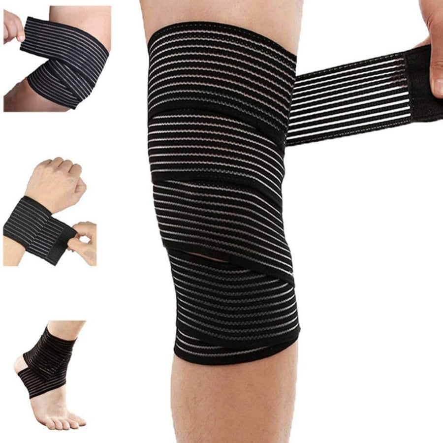 Extra Long Elastic Knee Wrap Compression Bandage Brace 