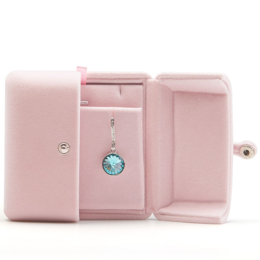 Pink Velvet Jewelry Packaging Box Pendant Earrings Display Storage Case Pendant Gift Box