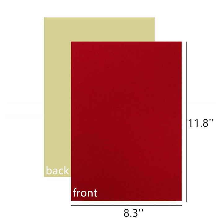 10PCS Self Adhesive Felt, DIY Self Adhesive Fabric for Art &amp; Crafts, Peel and Stick Felt for Drawer/Jewelry Box Felt Liner, A4 Size (8.3 x 11.8, Red)