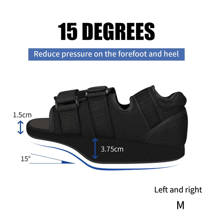 GHORTHOUD Offloading Post Op Shoe Forefoot Foot Shoes for Broken Toe Surgery Non Weight Bearing Medical Shoes for Men and Women (X-Large)