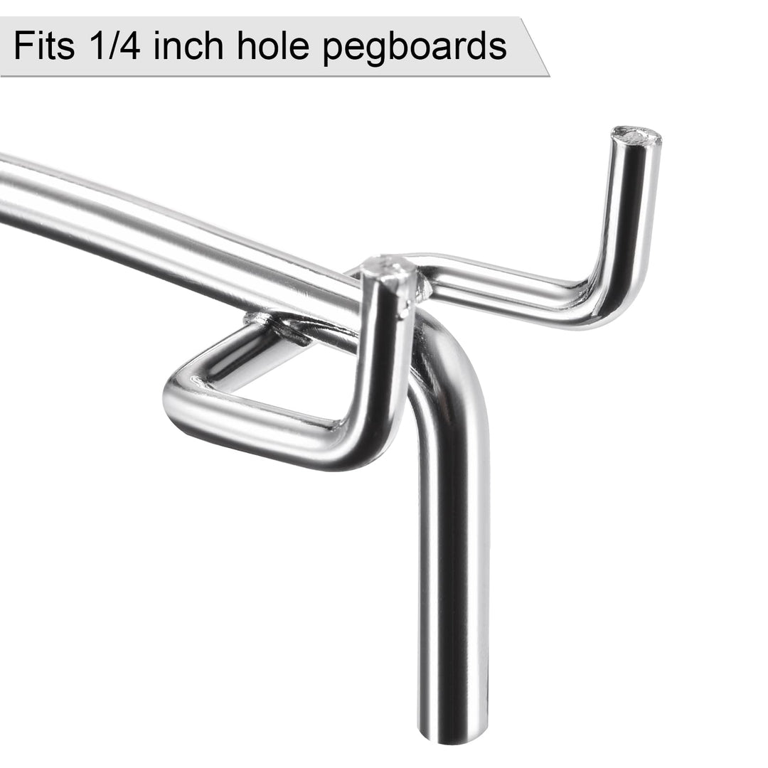 MECCANIXITY Pegboard Hooks Shelves 10 Inch Silver Fits 