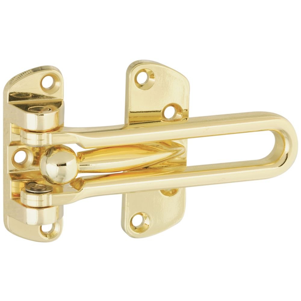 N199-679 V804 Door Security Guard in Brass,3/8 x 6